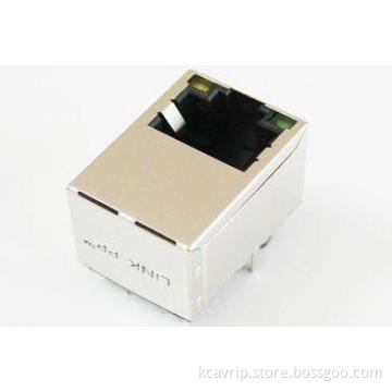 Signle Port Vertical RJ45 Jack , Gigabit Ethernet PDH RJ-45